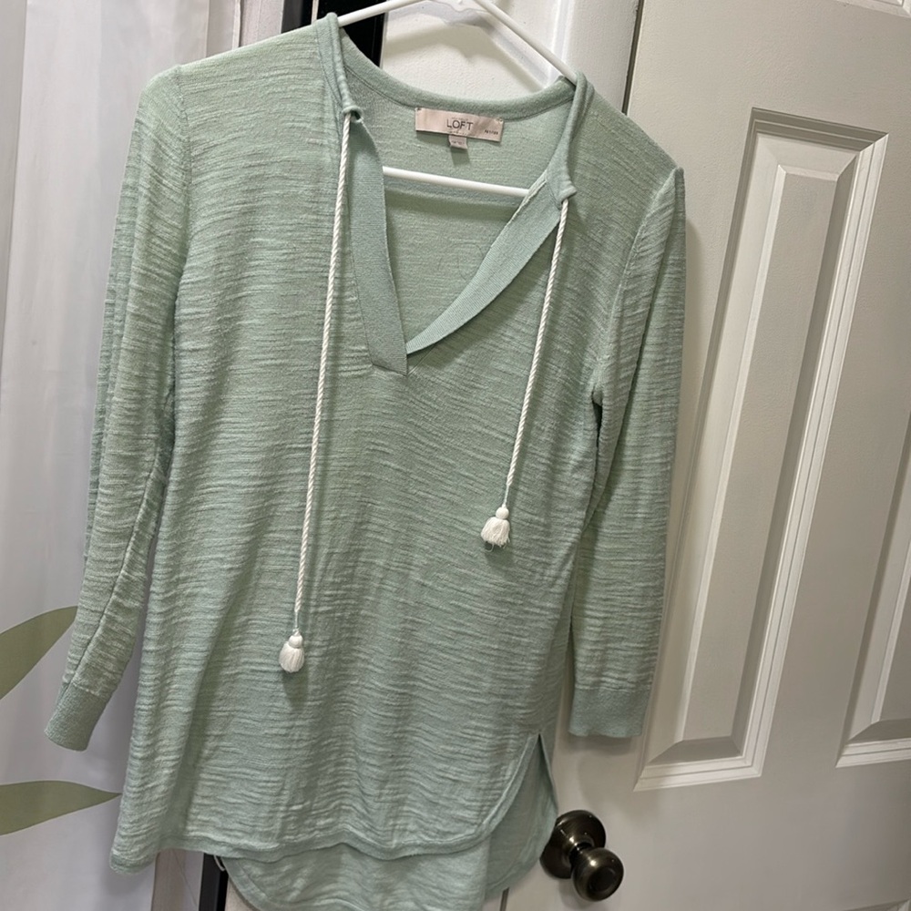 Mint green long sleeve top